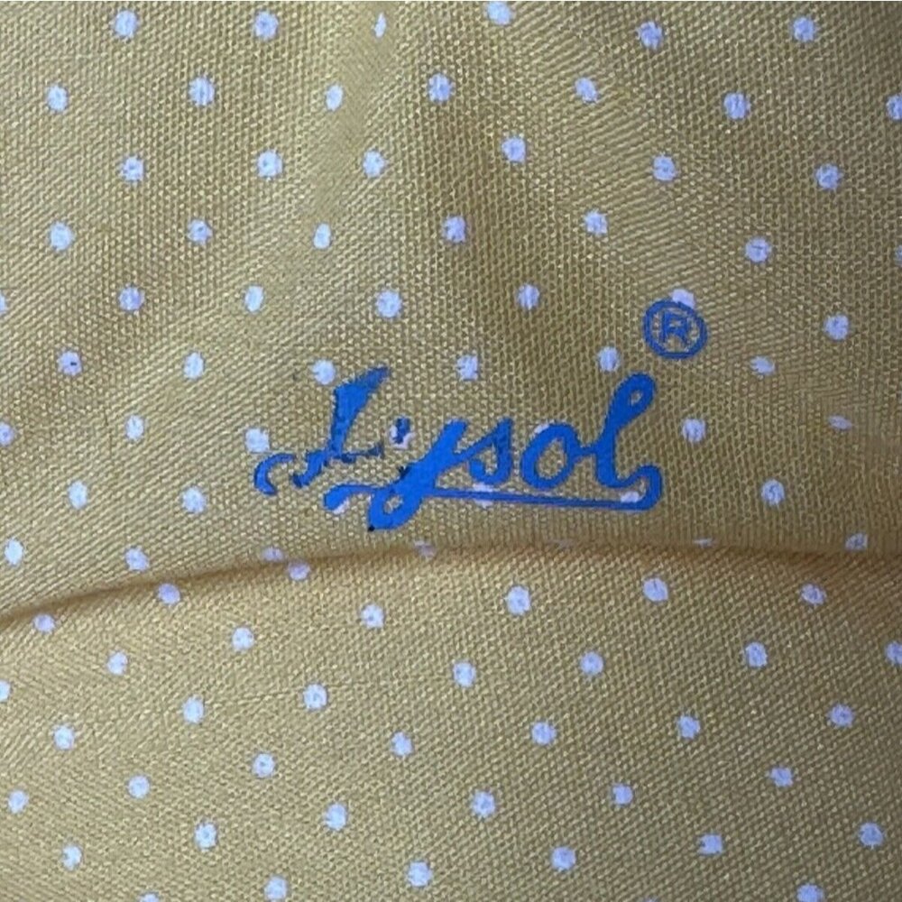 Vintage Trudy Toys Plush Doll Yellow Polka Dot 1983 Lysol Logo Tag attached - Picture 6 of 11